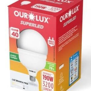 SUPERLED ALTA POTENCIA OURO T40W 3200 LM E27 6500K - OUROLUX